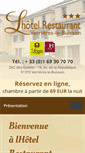 Mobile Screenshot of lhotelrestaurantverrieres.fr